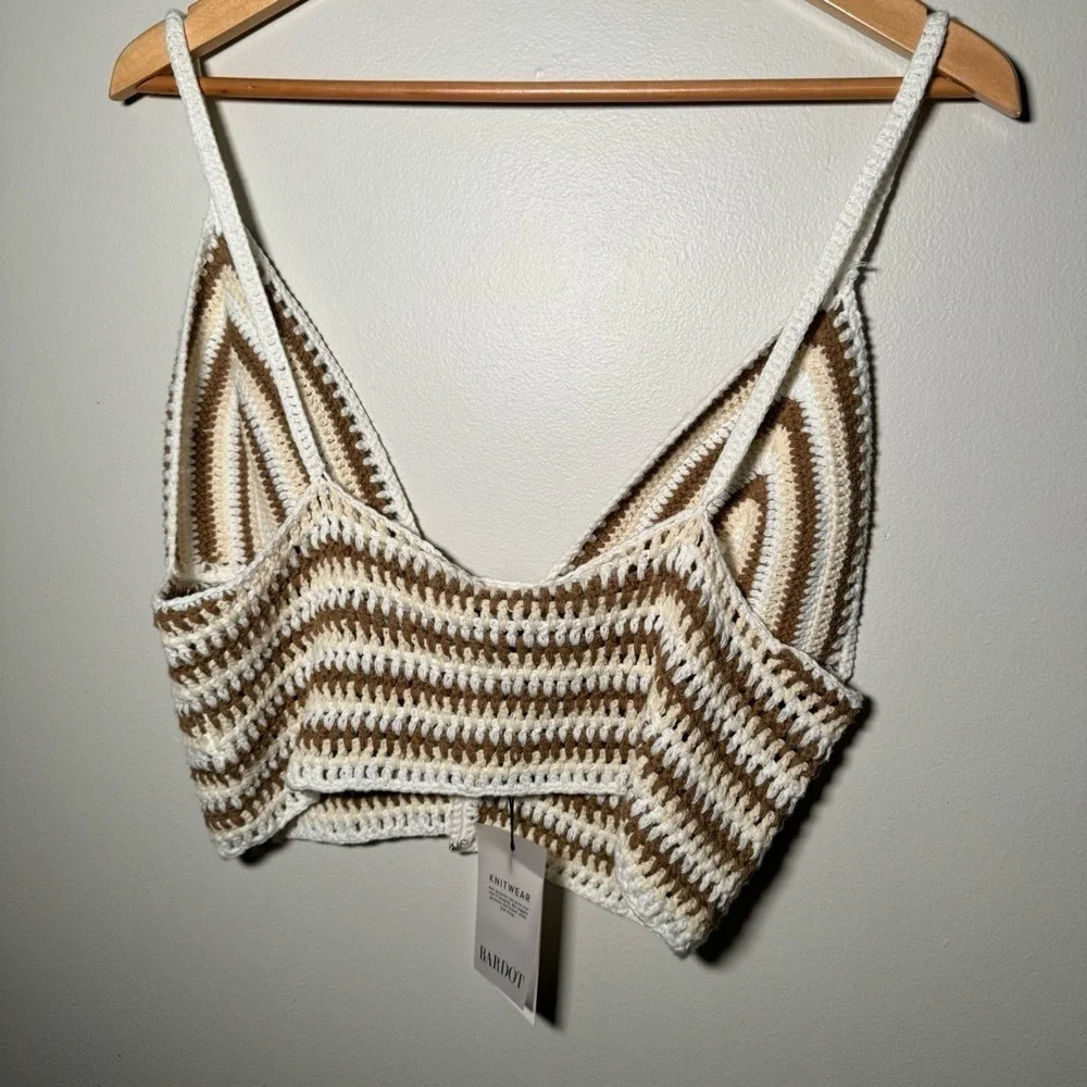 NWT BARDOT Revolve Farrah  Knit Bralette In Multi Stripe M - Picture 9 of 9